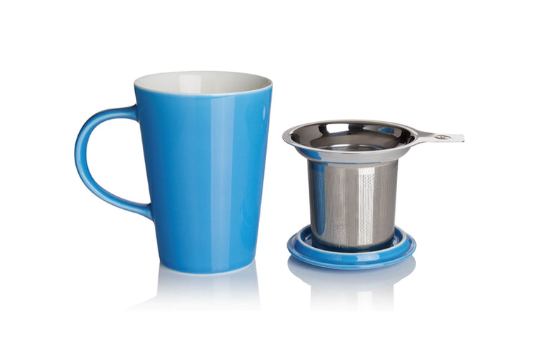 Porcelain Cup & Infuser - Sky Blue