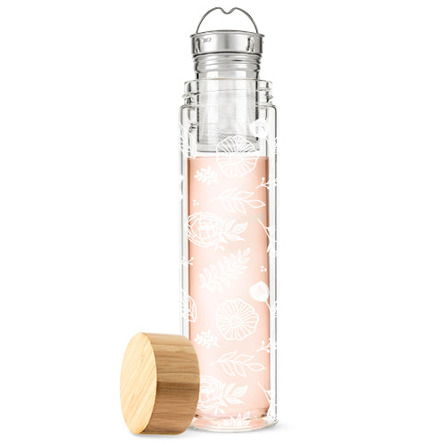 Garden Party Glass Travel Infuser