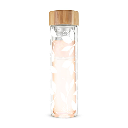 White Leaf Glass Travel Infuser